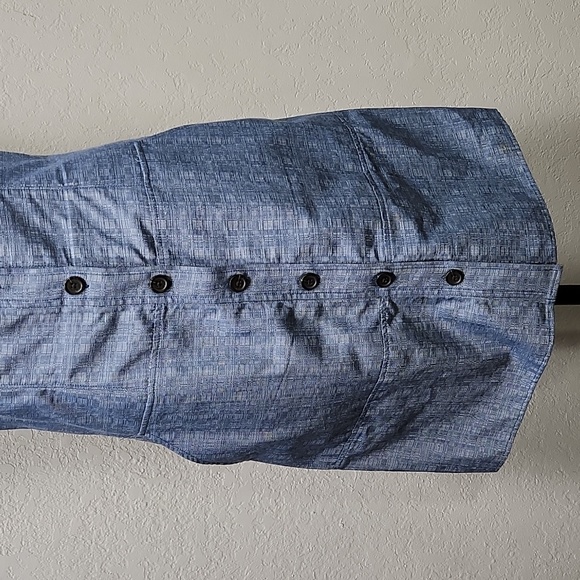 NWOT Derek Lam Indigo Blue Comfy Button Down w/Pockets Jumper Dress Sz. 12 - Picture 4 of 10